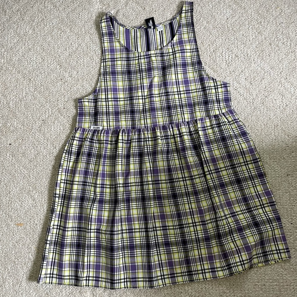 Collusion Plaid Babydoll Dress